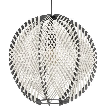 Eglo - Hanglamp aan een koord 1xE27/40W/230V diameter 48 cm wit/zwart