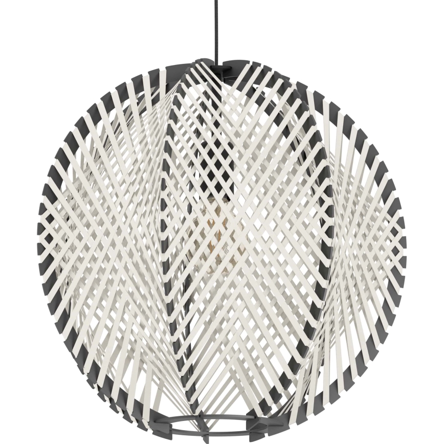Eglo - Hanglamp aan een koord 1xE27/40W/230V diameter 48 cm wit/zwart