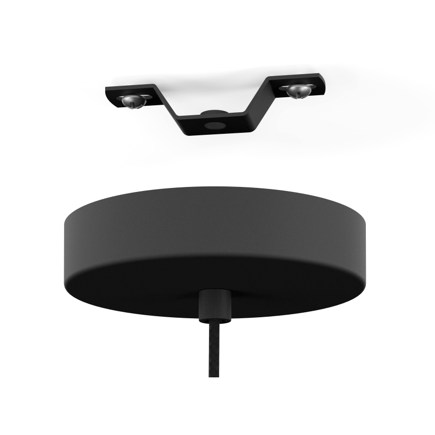 Eglo - Hanglamp aan een koord 1xE27/40W/230V diameter 48 cm wit/zwart
