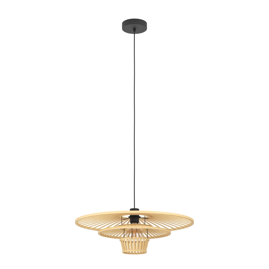 Eglo - Hanglamp aan kabel 1xE27/40W/230V bamboe
