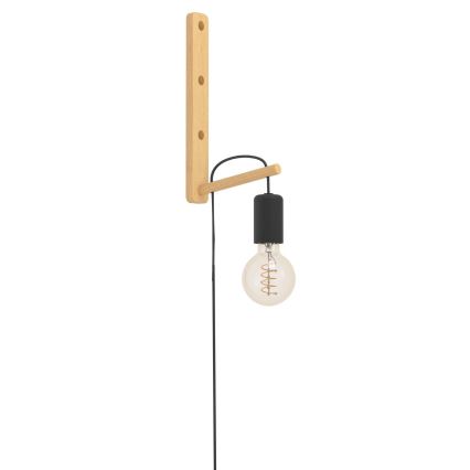 Eglo - Wandlamp 1xE27/10W/230V rubber vijg bruin/zwart