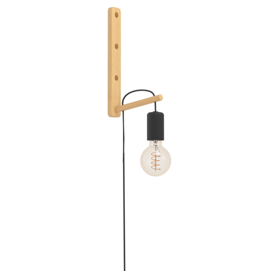 Eglo - Wandlamp 1xE27/10W/230V rubber vijg bruin/zwart