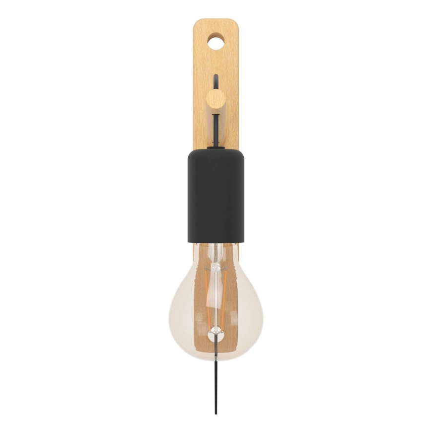 Eglo - Wandlamp 1xE27/10W/230V rubber vijg bruin/zwart
