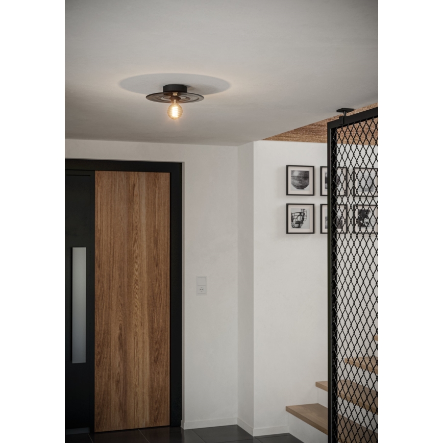 Eglo - Plafondlamp 1xE27/40W/230V grijs