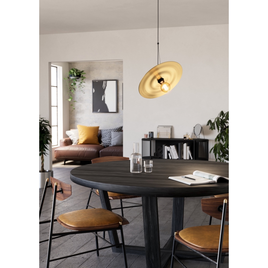 Eglo - Hanglamp aan een koord 1xE27/40W/230V goud