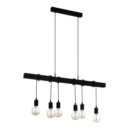 Eglo - Hanglamp aan een koord TOWNSHEND 6xE27/60W/230V - FSC gecertificeerd