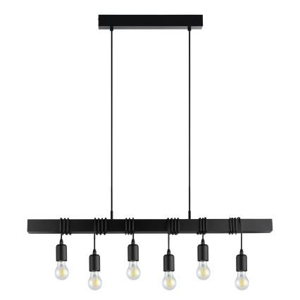 Eglo - Hanglamp aan een koord TOWNSHEND 6xE27/60W/230V - FSC gecertificeerd