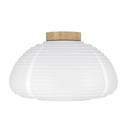 Eglo - Plafonnier 1xE27/40W/230V Ø 40 cm blanc/beige