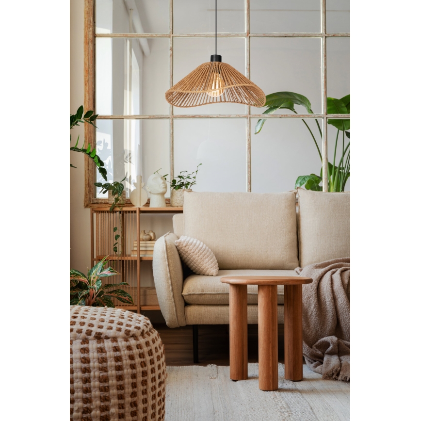 Eglo - Hanglamp aan een koord 1xE27/60W/230V bruin