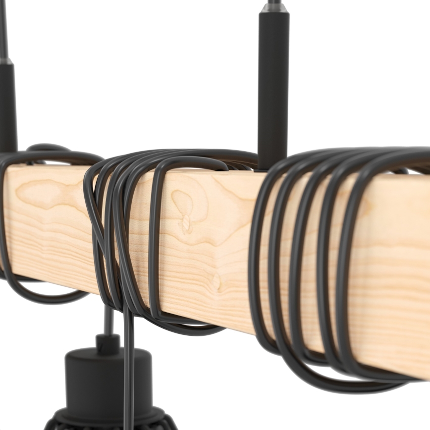 Eglo - Hanglamp aan een koord TOWNSHEND 4xE27/60W/230V - FSC gecertificeerd