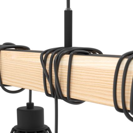 Eglo - Hanglamp aan een koord TOWNSHEND 9xE27/60W/230V - FSC gecertificeerd