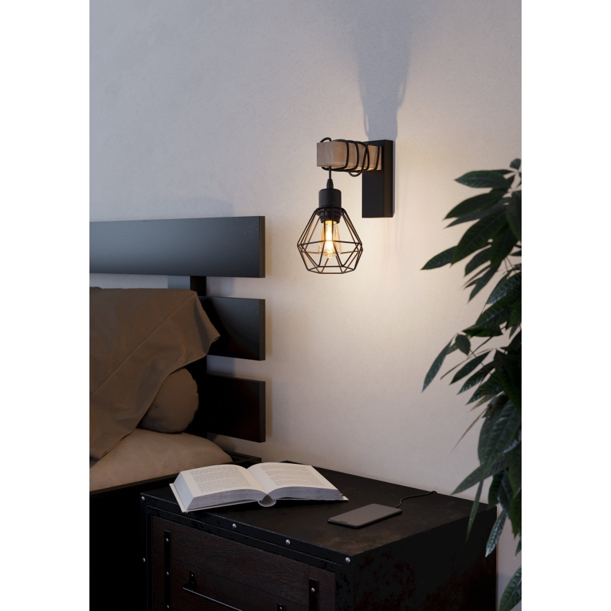Eglo - Wandlamp TOWNSHEND 1xE27/60W/230V