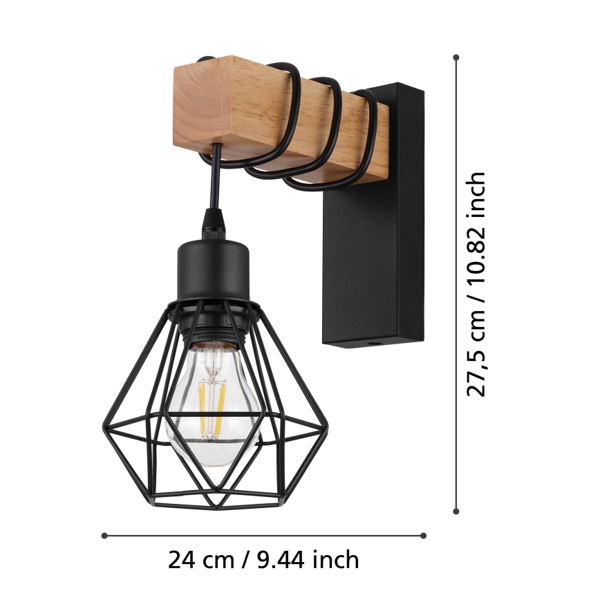 Eglo - Wandlamp TOWNSHEND 1xE27/60W/230V