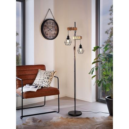Eglo - Staande Lamp TOWNSHEND 2xE27/60W/230V - FSC gecertificeerd