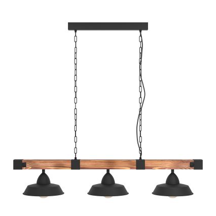 Eglo - Hanglamp aan een ketting 3xE27/60W/230V - FSC gecertificeerd