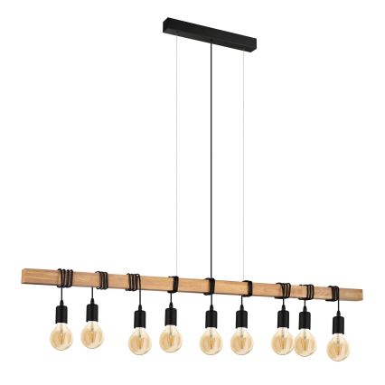 Eglo - Hanglamp aan een koord TOWNSHEND 9xE27/60W/230V - FSC gecertificeerd