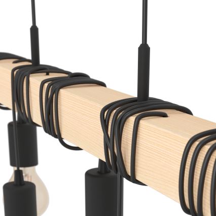 Eglo - Hanglamp aan een koord TOWNSHEND 9xE27/60W/230V - FSC gecertificeerd