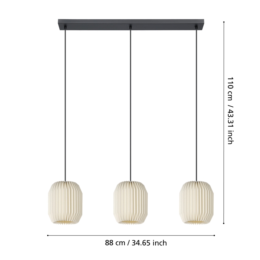 Eglo - Hanglamp aan een koord 3xE27/40W/230V