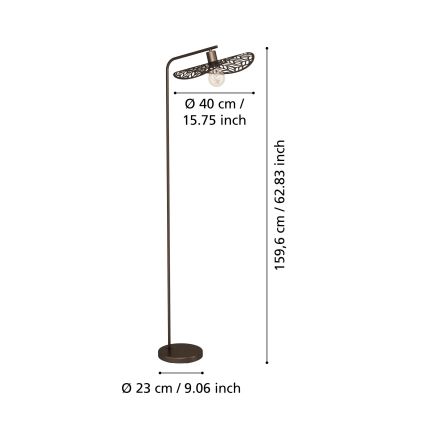 Eglo - Vloerlamp 1xE27/60W/230V brons