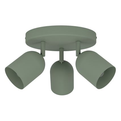 Eglo - Plafondspot 3x E14/40W/230V Ø 25 cm, groen
