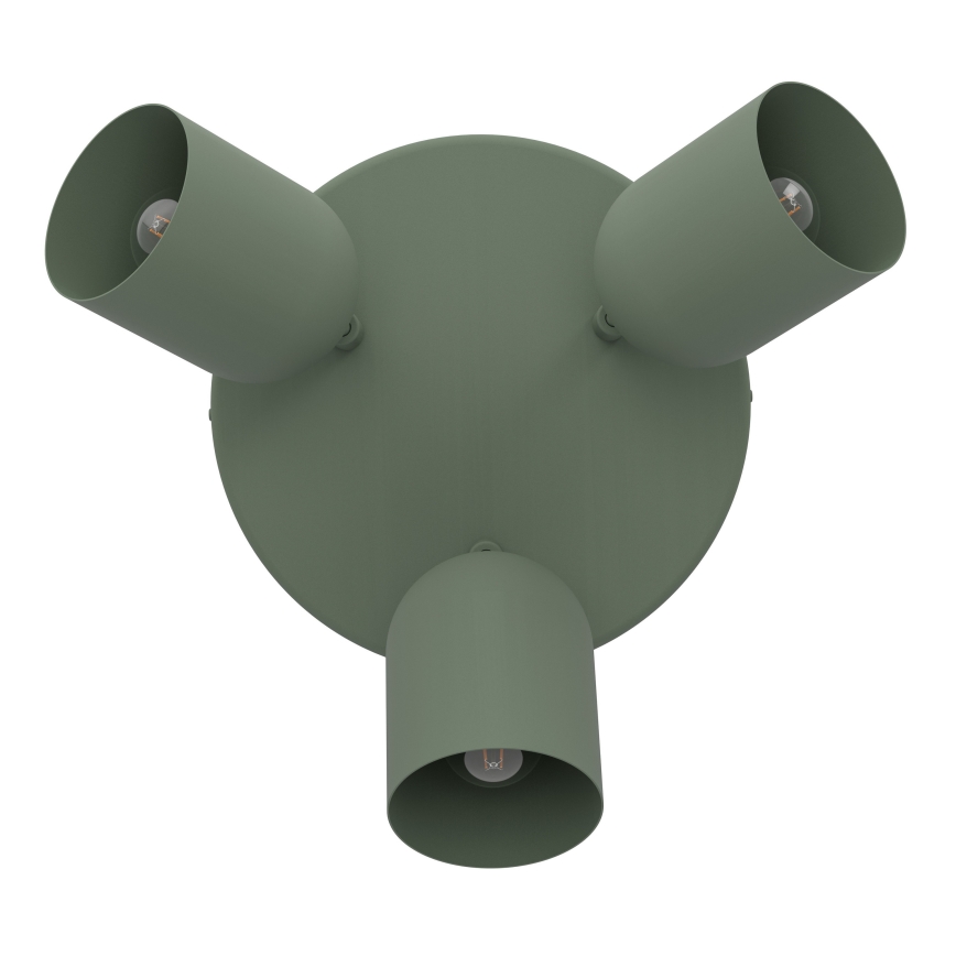 Eglo - Plafondspot 3x E14/40W/230V Ø 25 cm, groen