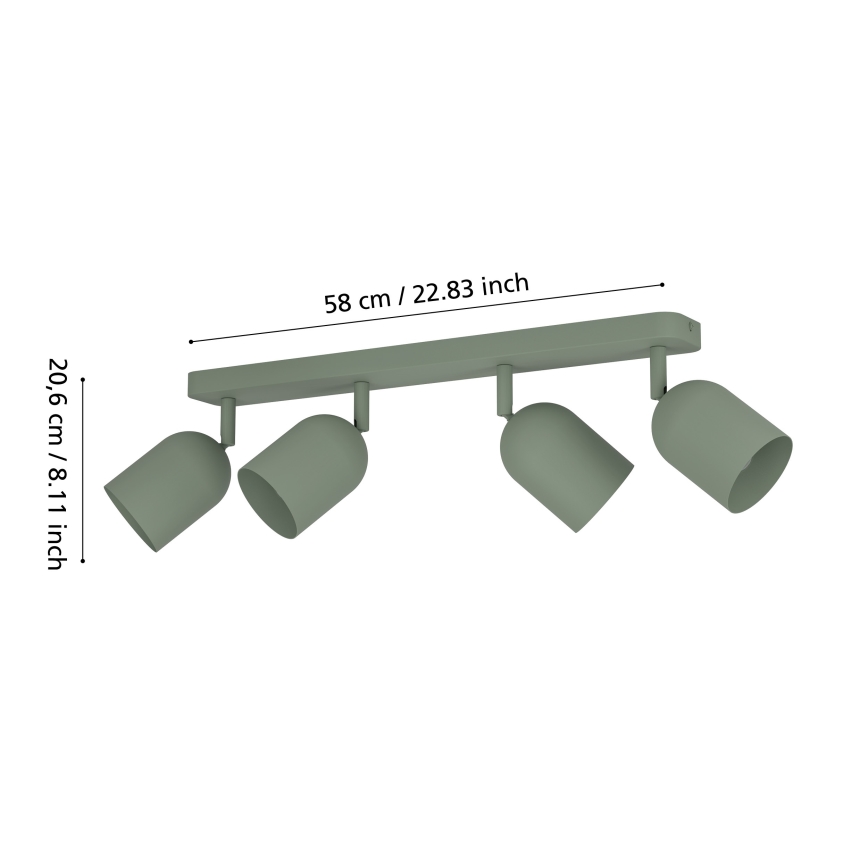 Eglo - Spot 4xE14/40W/230V vert