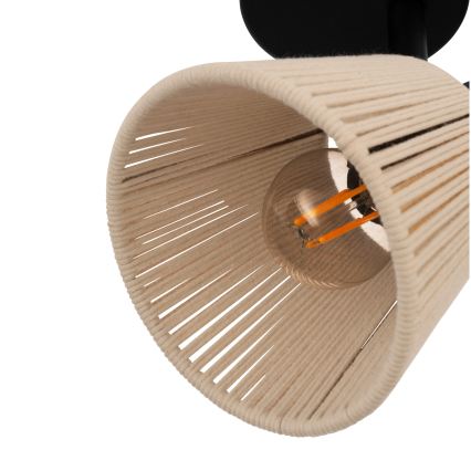 Eglo - Spot mural 1xE14/40W/230V beige/noir