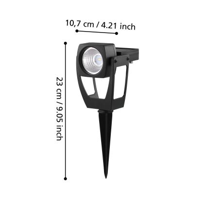 Eglo 48719 - LED Solar Schijnwerper SOLAR 1xLED/0,1W/3,2V IP44
