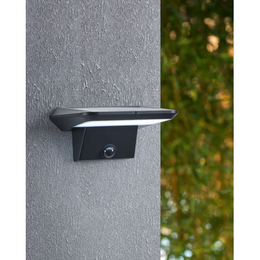 Eglo - Applique murale solaire avec détecteur LED/20W/3,7V 2000 mAh IP44