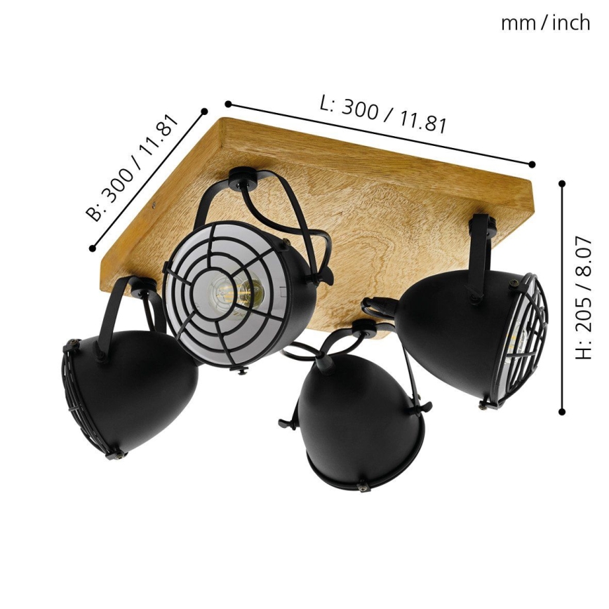 Eglo 49079 - plafondspot GATEBECK 4xE14/40W/230V