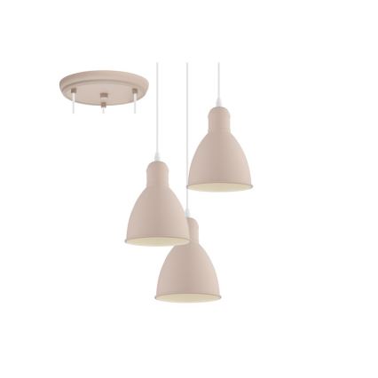 EGLO 49084 - Hanglamp aan koord PRIDDY-P 3xE27/60W/230V