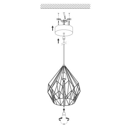 Eglo - Suspension 1xE27/60W/230V