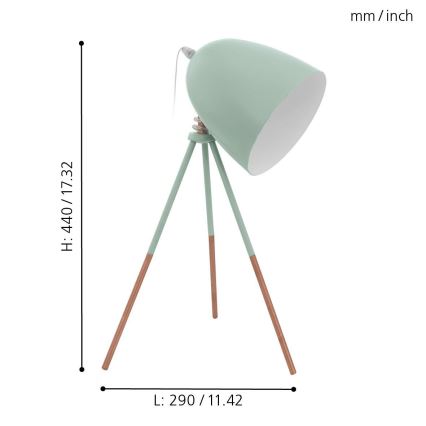 Eglo - Lampe de table 1xE27/60W/230V