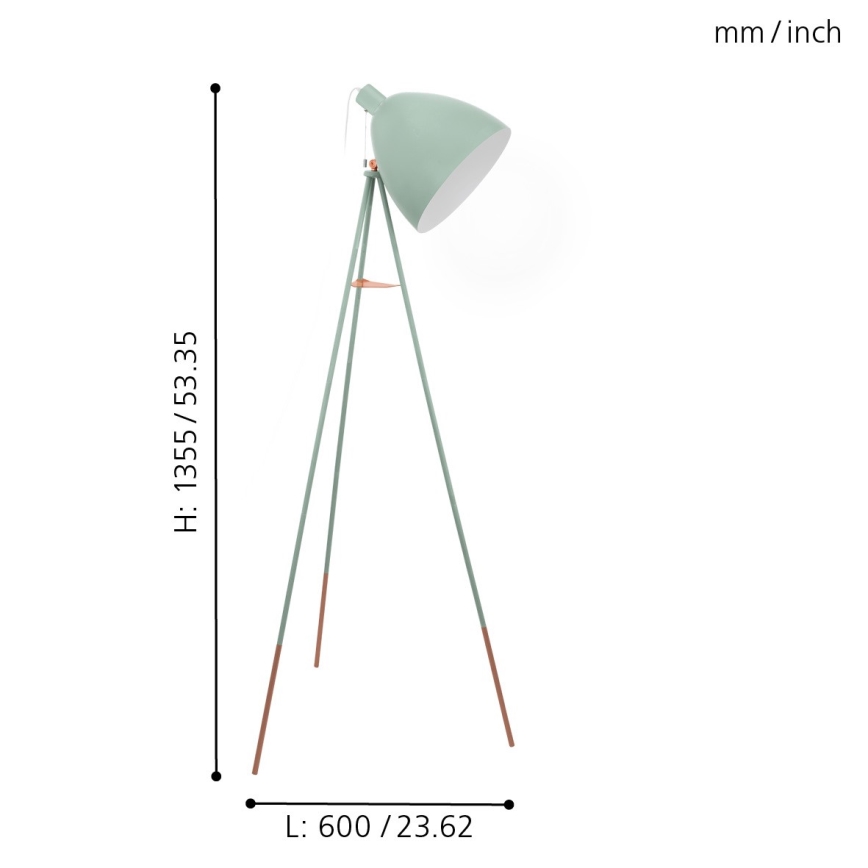 Eglo - Lampadaire 1xE27/60W/230V
