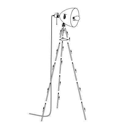 Eglo - Lampadaire 1xE27/60W/230V