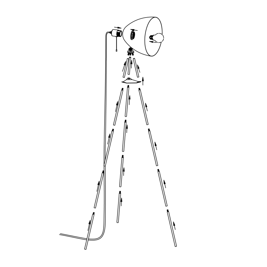 Eglo - Lampadaire 1xE27/60W/230V