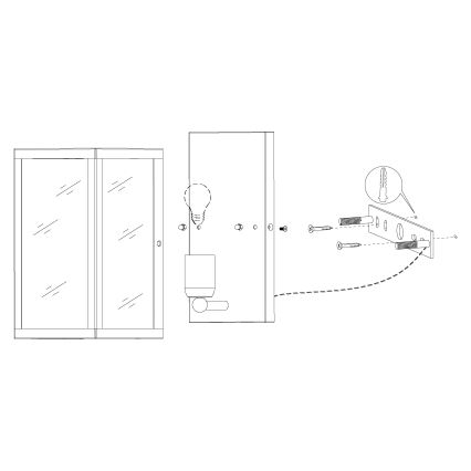 Eglo - Wandlamp 1xE27/60W/230V