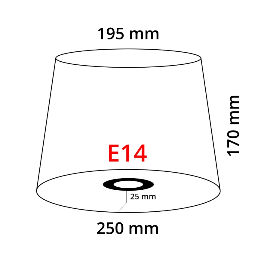 Eglo 49412 - Lampenkap VINTAGE wit geplooid E14 doorsn. 25 cm