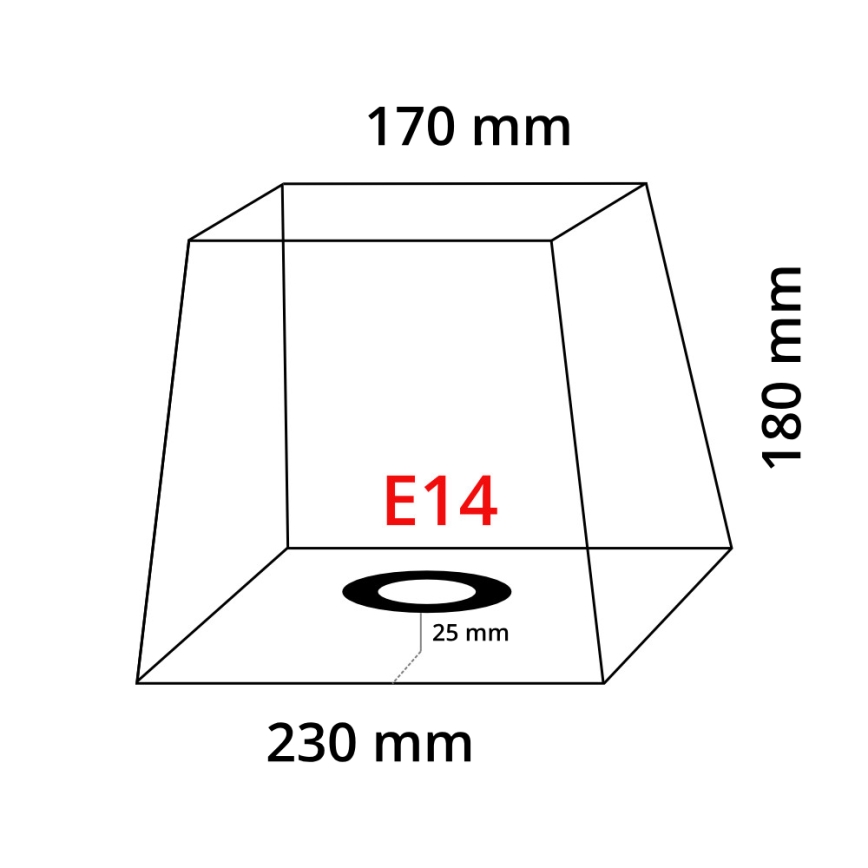 Eglo 49422 - Lampenkap voor vloerlamp VINTAGE bruin E14 23x23 cm