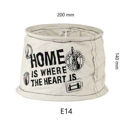 Eglo 49442 - Abat-jour VINTAGE en forme de sac home pour douille E14 Ø 20 cm