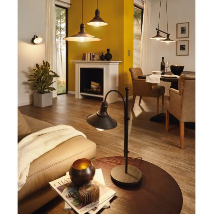 Eglo 49456 - Hanglamp met kabel STOCKBURY 1xE27/60W/230V Ø 36 cm
