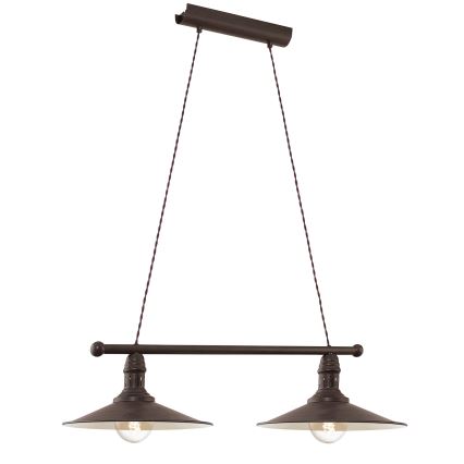 Eglo 49457 - Suspension sur câble STOCKBURY 2xE27/60W/230V