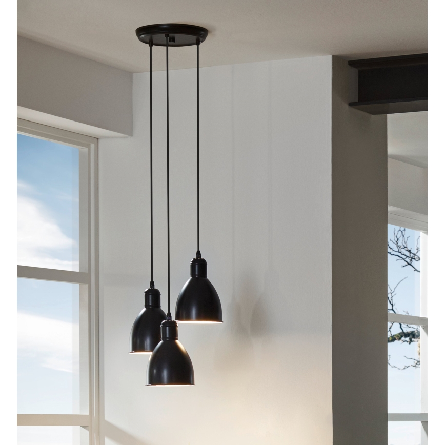 Eglo 49465 - Lustre PRIDDY 3xE27/60W/230V