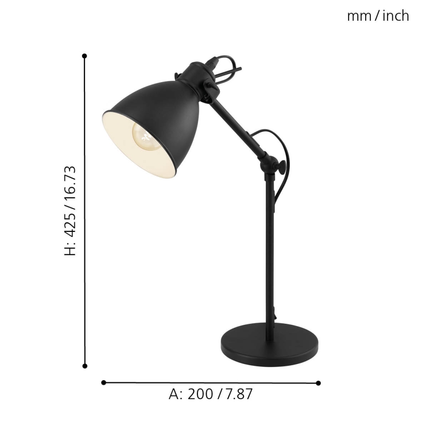Eglo - lampe de table 1xE27/40W/230V