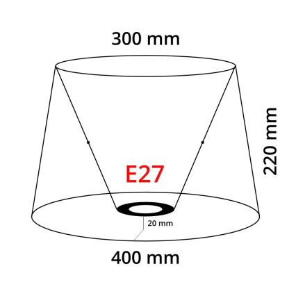 Eglo 49584 - Abat-jour VINTAGE E27 diamètre 40 cm