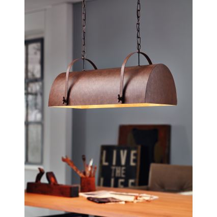 Eglo 49687 - Hanglamp aan ketting DEERHURST 2xE27/60W/230V