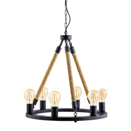 Eglo 49694 - Hanglamp aan ketting FINDLAY 6xE27/60W