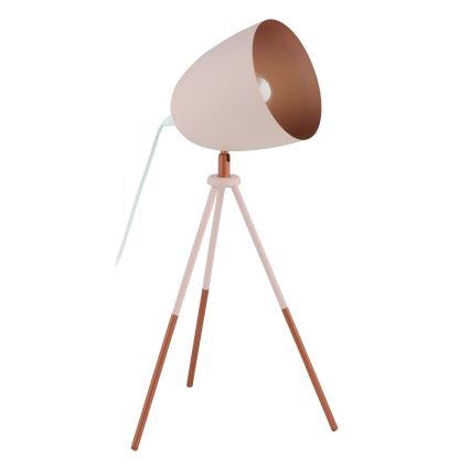 Eglo 49727 - Lampe de table CHESTER 1xE27/60W/230V blanc/cuivre