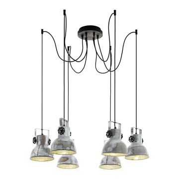Eglo 49732 - Hanglamp aan kabel BARNSTAPLE 6xE27/40W/230V, spinnenmodel