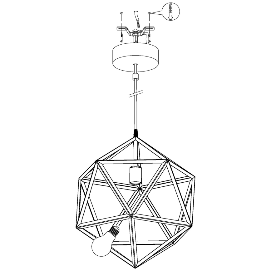 Eglo - Hanglamp 1xE27/60W/230V